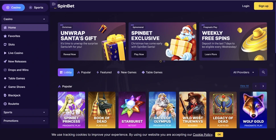 spinbet Gameplay
